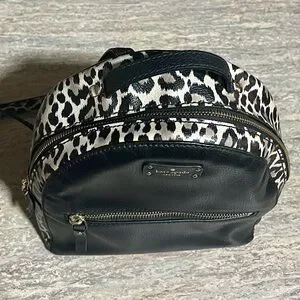 NWOT Kate Spade ♠️ black and animal print 109% cow leather small backpack 785cabac-eb4f-5d1b-9375-  main image 4
